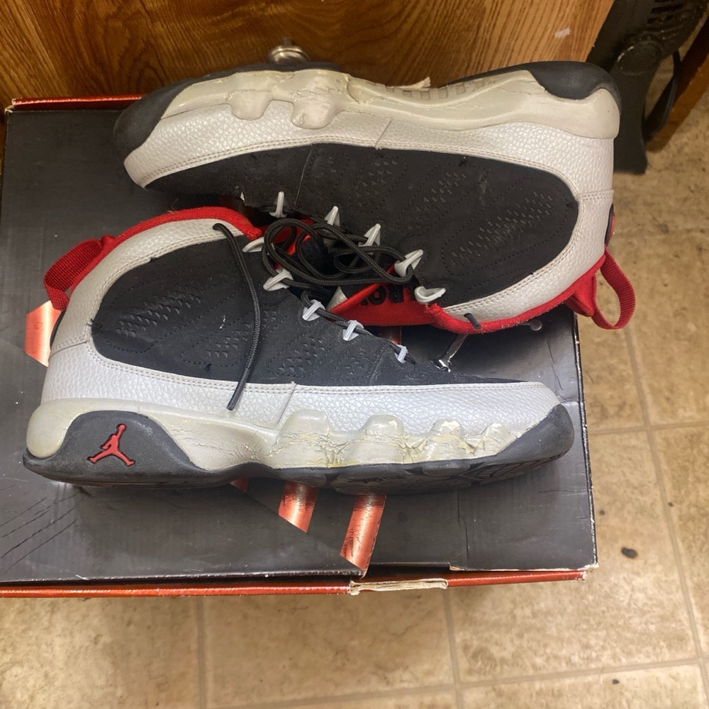 Jordan Red and Black Sneakers